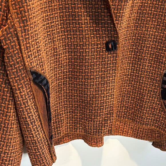 Vintage K.D. Spring Textured One Button Blazer Jacket - size Small - Picture 3 of 7